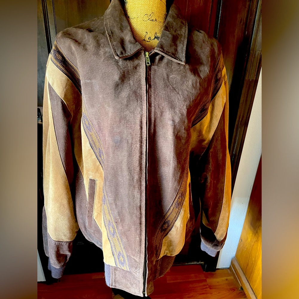 Wore Only Once. Scully Leather & Suede Jacket.